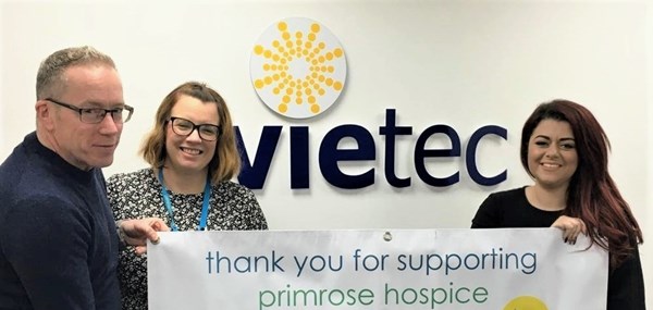 vietec raises over £10,000 for The Primrose Hospice